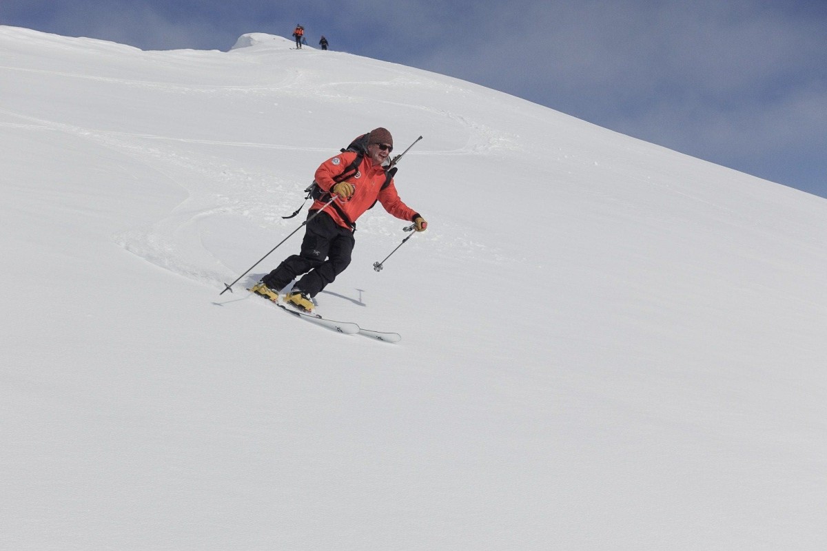 Jörg Wilz, Mountain Guide, on Sten de Geerfjellet